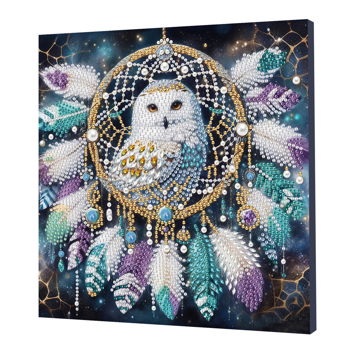 DIY Pearl Art Painting Set with Frame 9.84x9.84in Diamond Art Pearl Painting Kit for Adults Beginners Gift Idea Home Wall Decor