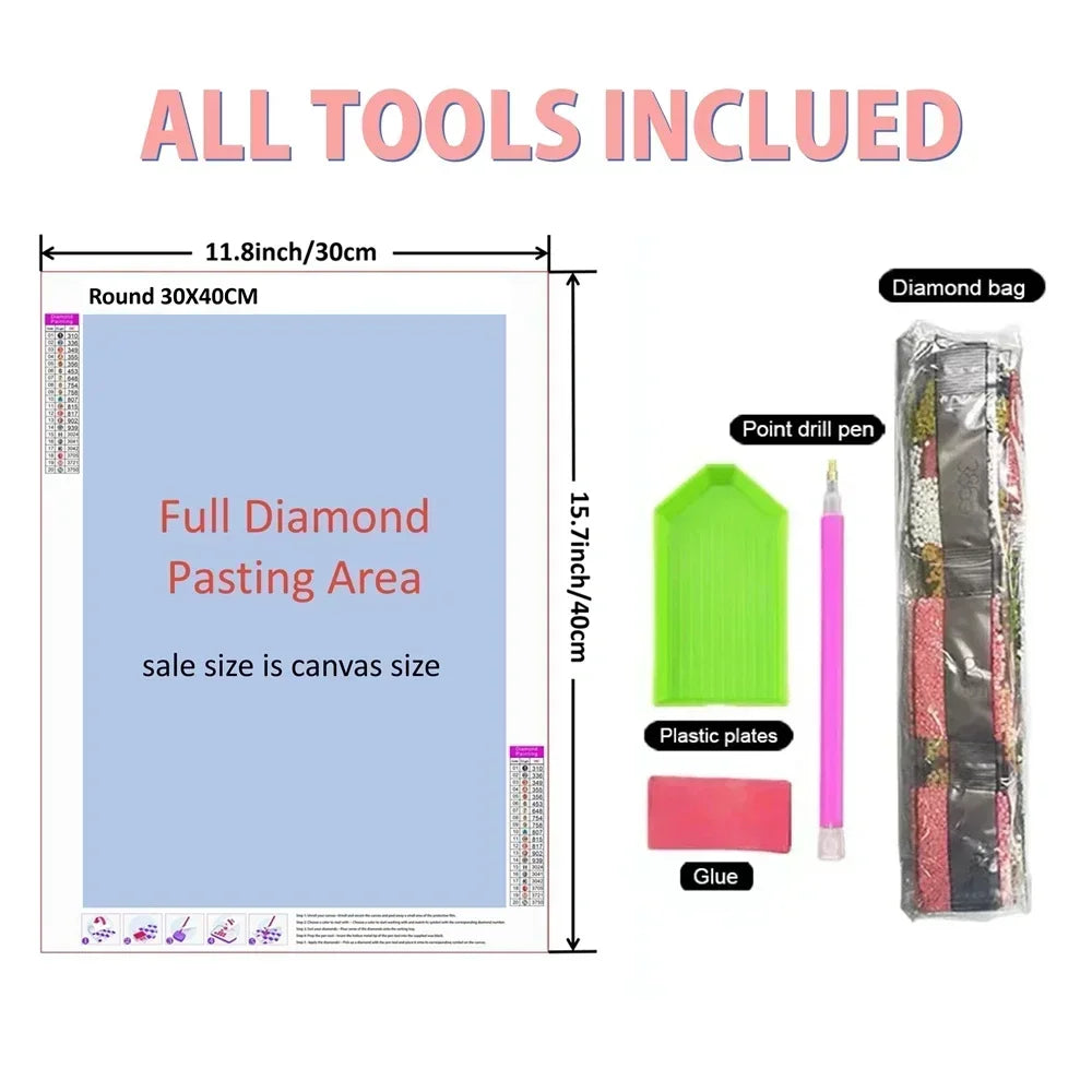 Diamond Painting Kit New York, Tokyo City Scenery Decoration DIY Full Drill World City Scenery Mosaic Cross Embroidery Set Gifts