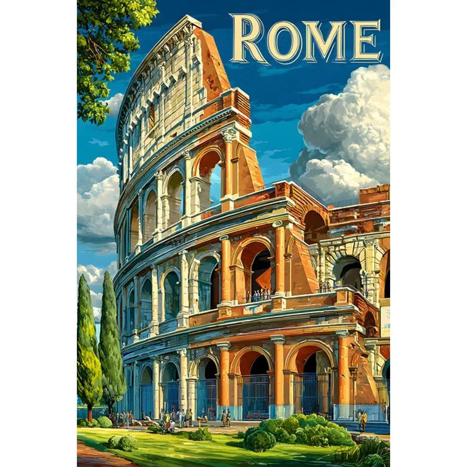 Diamond Painting Kit New York, Tokyo City Scenery Decoration DIY Full Drill World City Scenery Mosaic Cross Embroidery Set Gifts