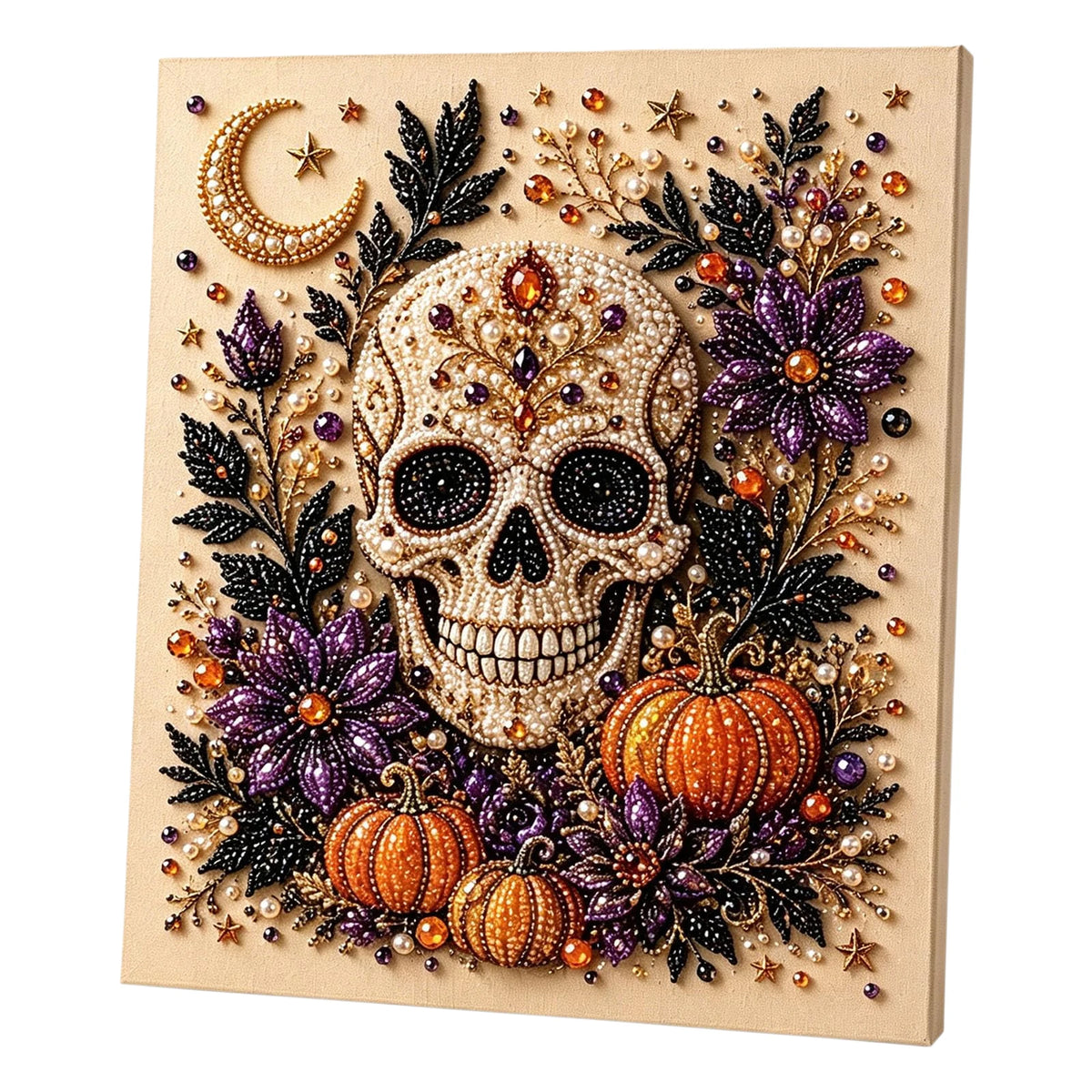 DIY Halloween Framed Diamond Art Pearl Painting Kit 7.87x7.87inch Pearl Diamond Dots Gem Art Craft Pearl Diamond Dots Painting