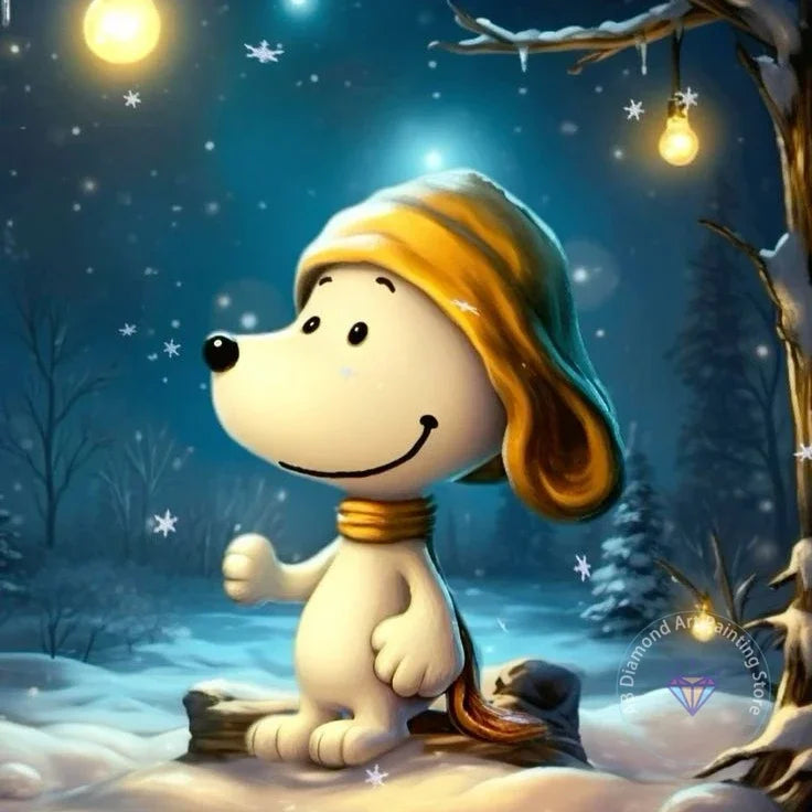 Peanuts Snoopy Diamond Painting Kit 5D DIY Diamond Handmade Art Gift Crafts Home Decor,No Frame