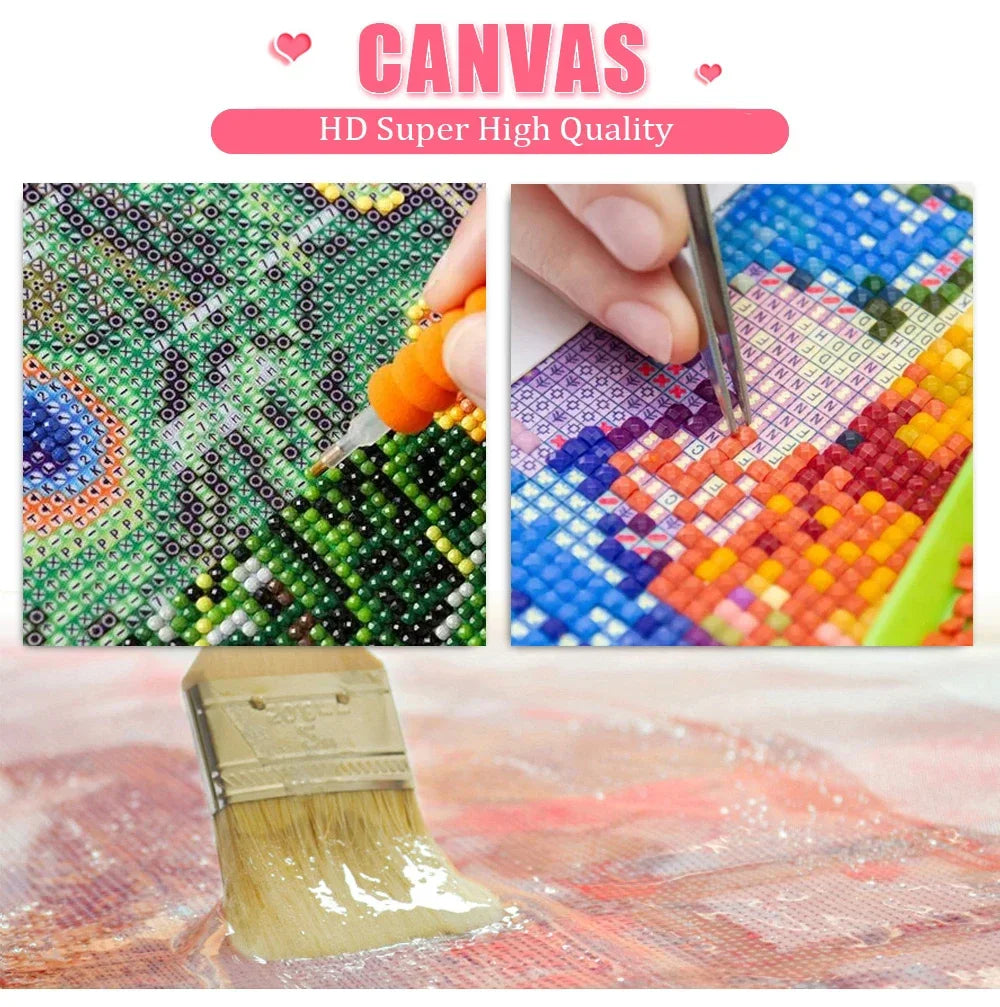 5D DIY Diamond Painting Kit Monet Water Lilies Pond Famous Impressionism Art Full Drill Diamond Mosaic Home Wall Decor Gift