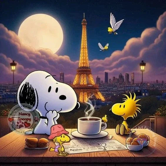 Peanuts Snoopy Diamond Painting Kit 5D DIY Diamond Handmade Art Gift Crafts Home Decor,No Frame