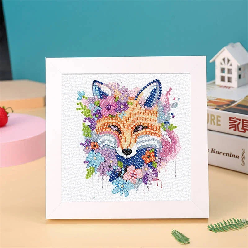 DIY Diamond Painting by Number Kits for Kids Cartoon Animal Crystal Diamond Embroidery for Up 5 Yesrs Old Children Gifts