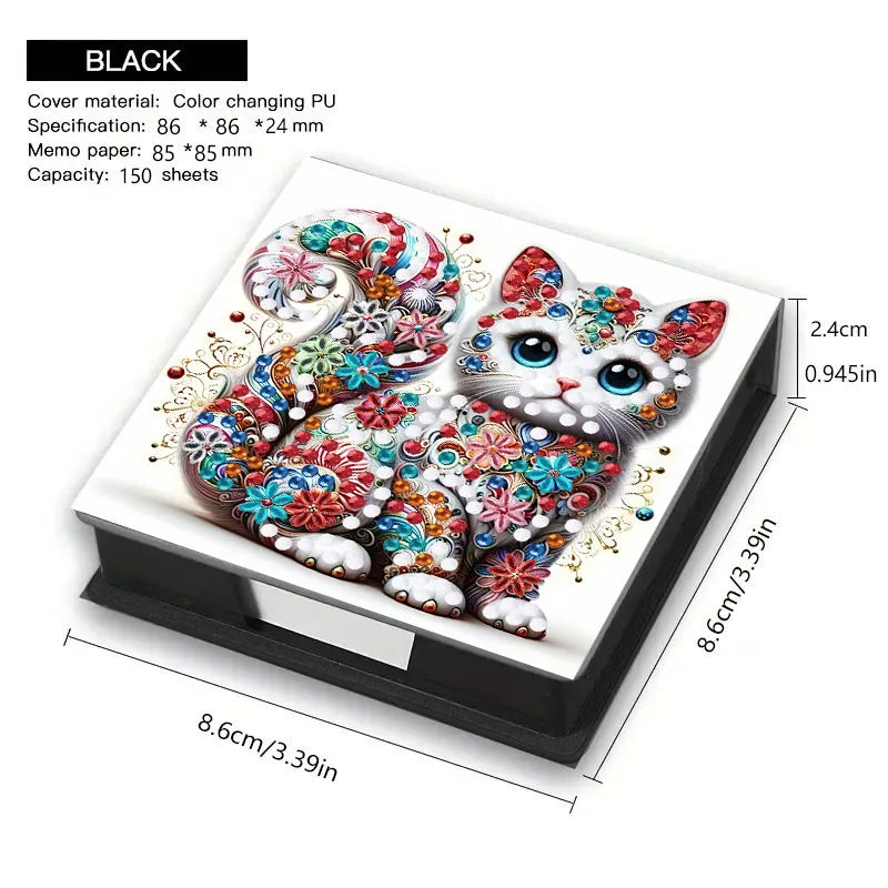 Diamond Painting Kit DIY Paper Dot Diamond Label Box - Animal Pattern - Suitable for Teachers and Reading Rooms, Study and Offic