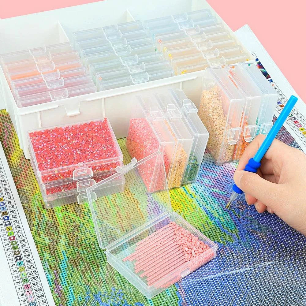 2/5/10PCS Diamond Painting Storage Containers Diamond Art Accessories Trays with Lids and lock