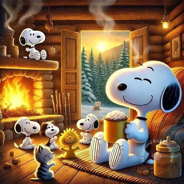 Peanuts Snoopy Diamond Painting Kit 5D DIY Diamond Handmade Art Gift Crafts Home Decor,No Frame