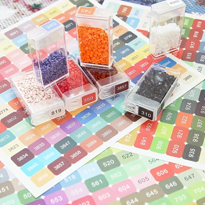 Diamond Painting Kit with Stickers: Unleash Your Creativity with 447 Colorful DMC Chart Stickers
