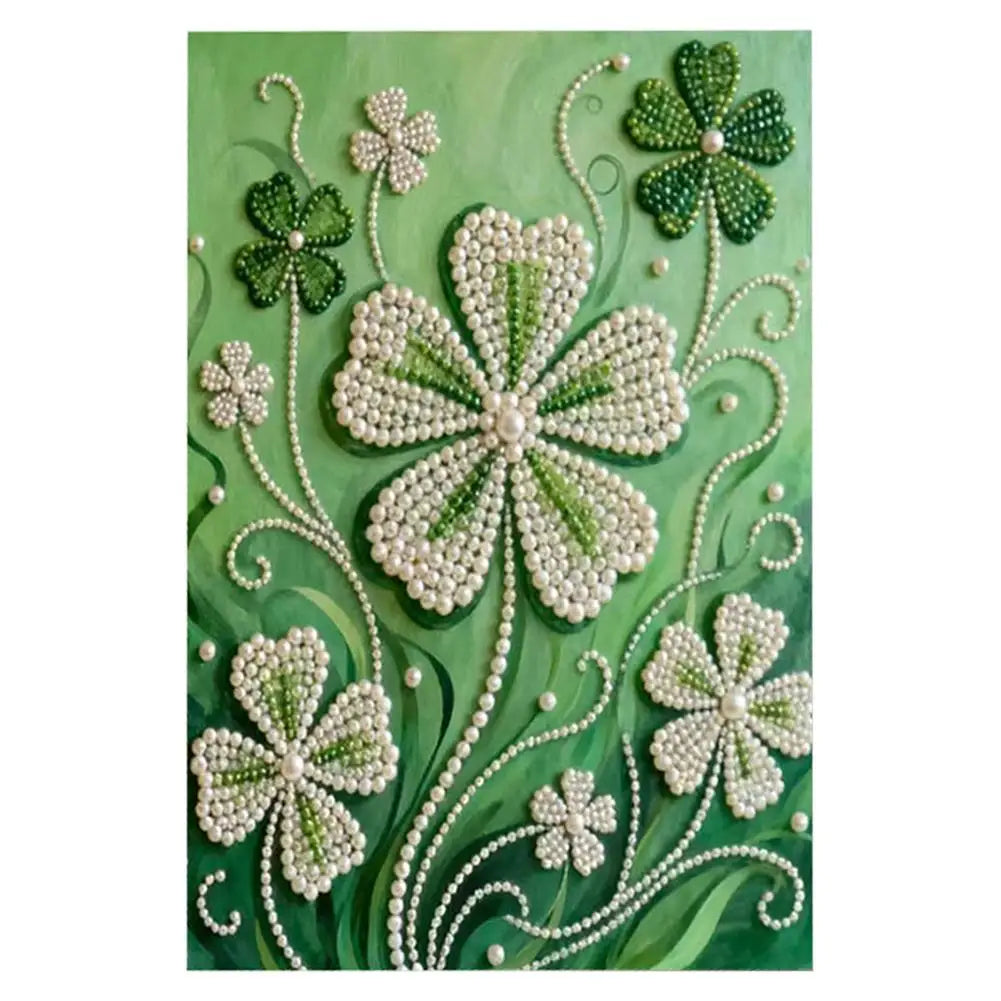 DIY Flower Pearl Diamond Art Kits for Adults/Beginners Gift Home Decor Art Pearl Gem Painting Picture 20*30CM Arts Craft