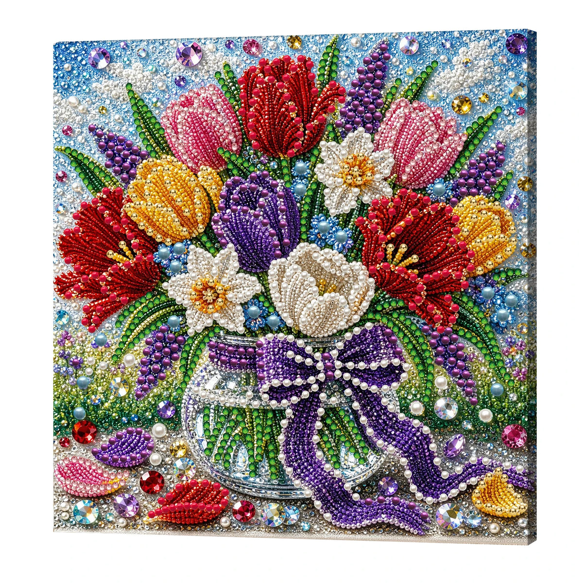 DIY Pearl Diamond Painting Kit: Floral Art for Creative Relaxation