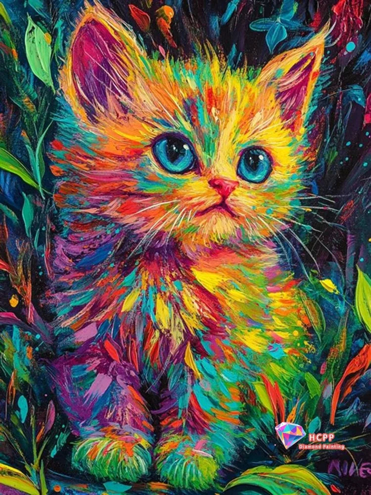 Square Round Diamond Painting Kits Cross Stitch Kit Animal DIY Art Diamond Mosaic Cat Picture Of Embroidery Home Decor Gift