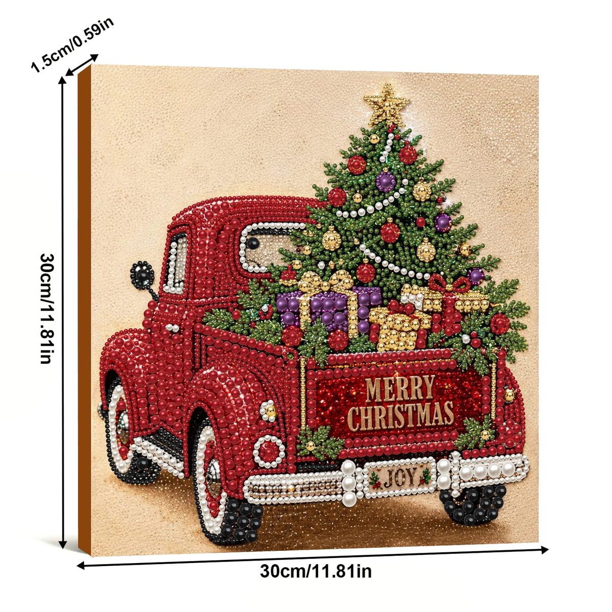Christmas Pearl Diamond Painting Art Kit With Frame DIY Gemstone Diamond Dots Beads Craft Set Home Wall Art Decor Handmade Gift