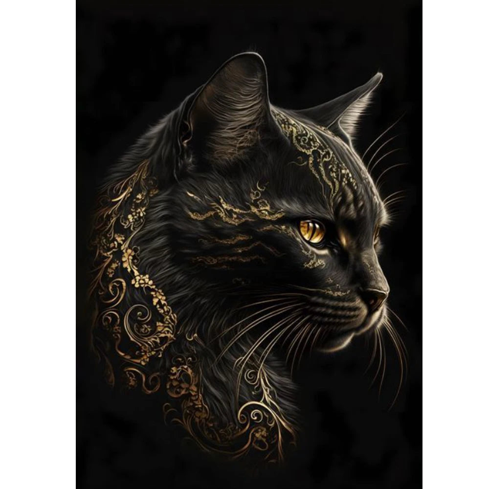 Diy Diamond Painting Kits Full Diamond Mosaic Black And Gold Crows Animals Bird Cat jellyfish Diamond Embroidery Wall Art A618