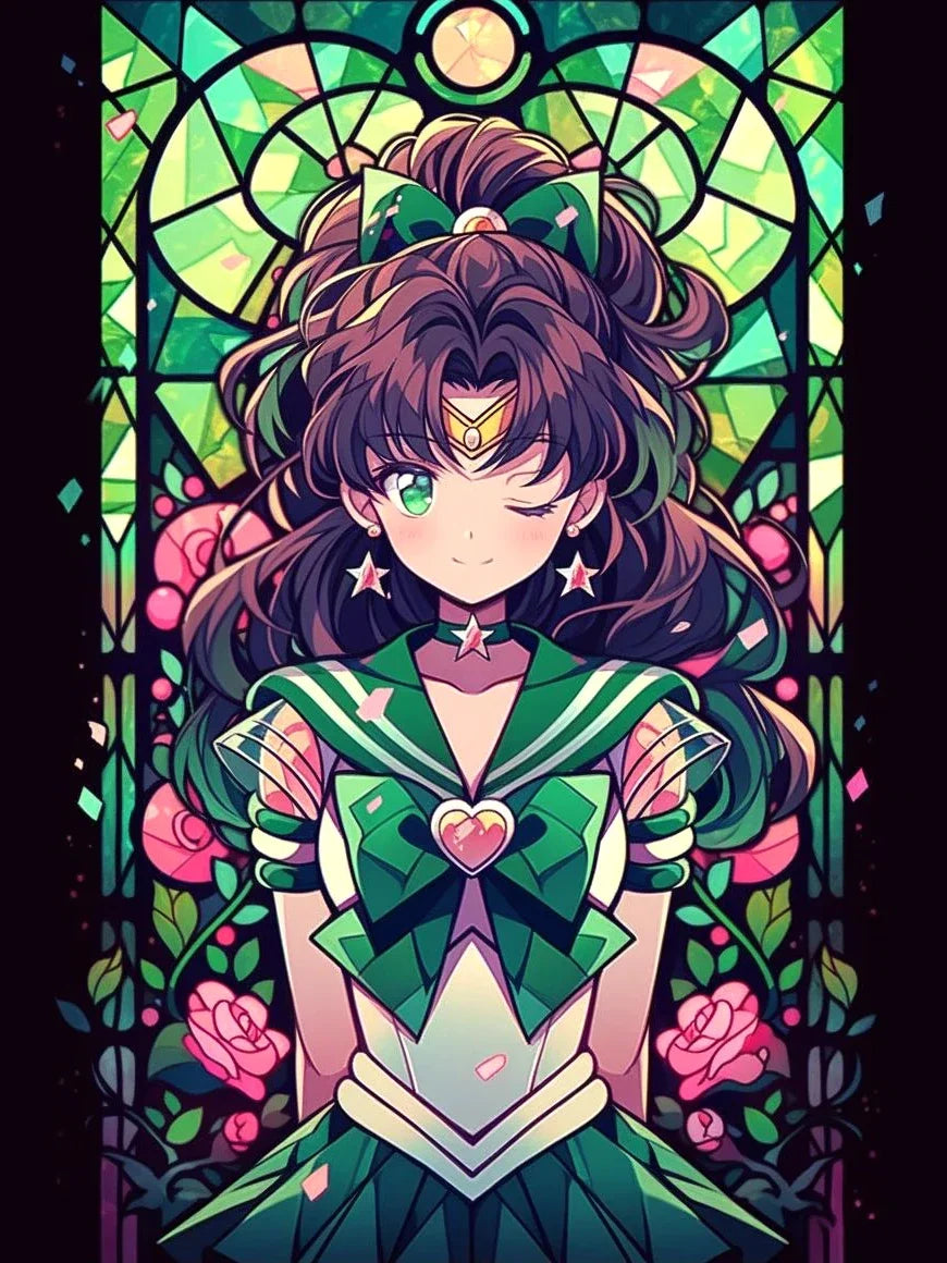5D DIY Diamond Painting Kit Beauty Girl Warrior Moon Japanese Anime Cross Embroidery Handmade Embroidered Mosaic Art Gift