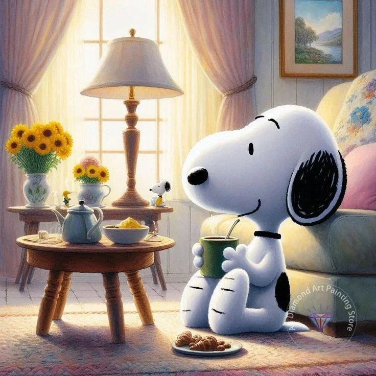 Peanuts Snoopy Diamond Painting Kit 5D DIY Diamond Handmade Art Gift Crafts Home Decor,No Frame