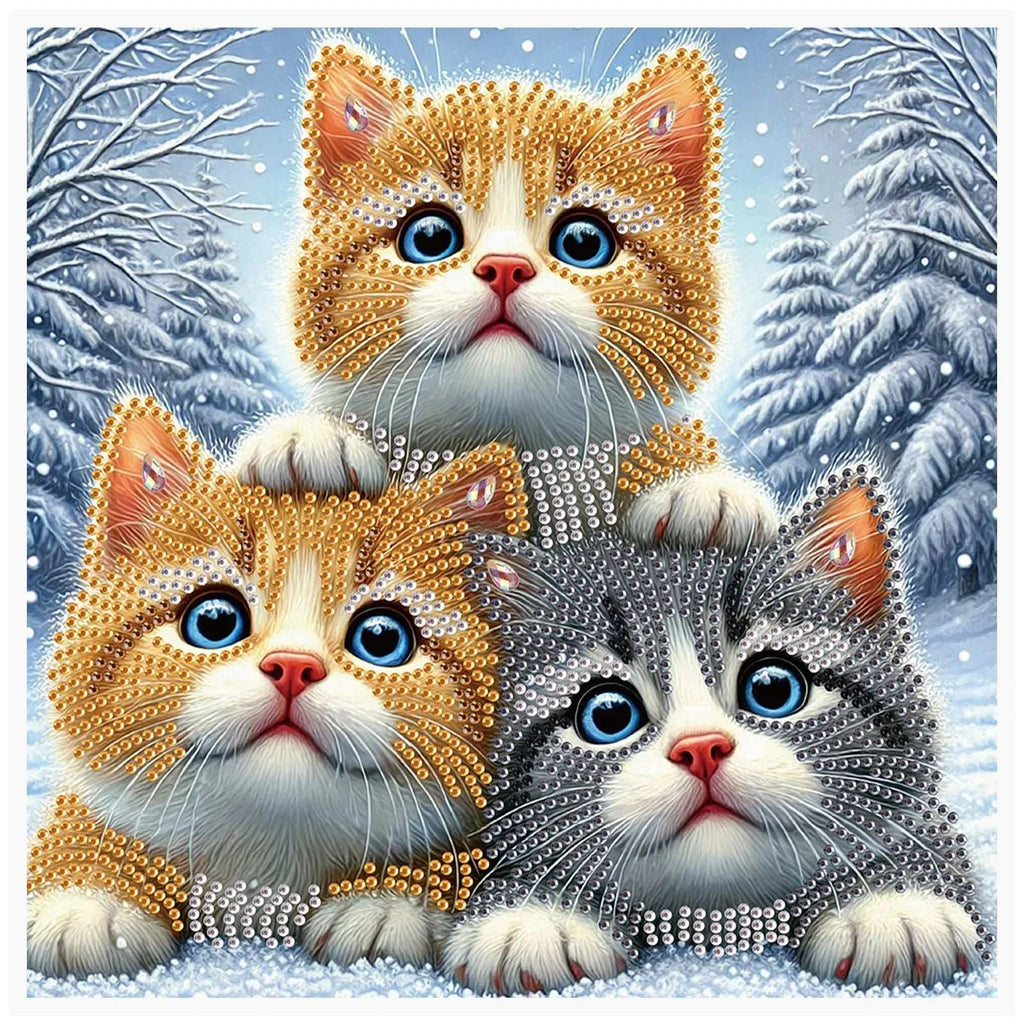 5D DIY Diamond Painting Flower Kit Kitten Decoration DIY Alien Drill Diamond Mosaic Art Gift Crafts Wall Home Decoration
