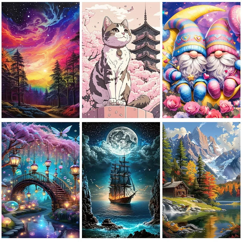 5D Diy Diamond Paintings Kits New 2025 Accessories 30x40 cm Wall Art Diamond Art Painting Kits Embroidery Full Crystal Mosaic
