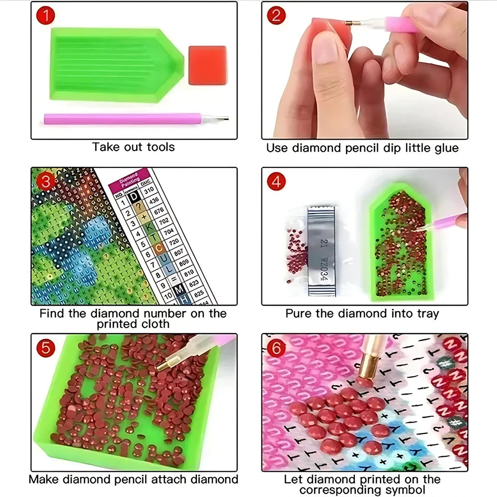 Diamond Painting Kits Anime Snoopy Cute Element Creation Crafts 5D DIY Art Kit Mosaic Home Decor Frameless