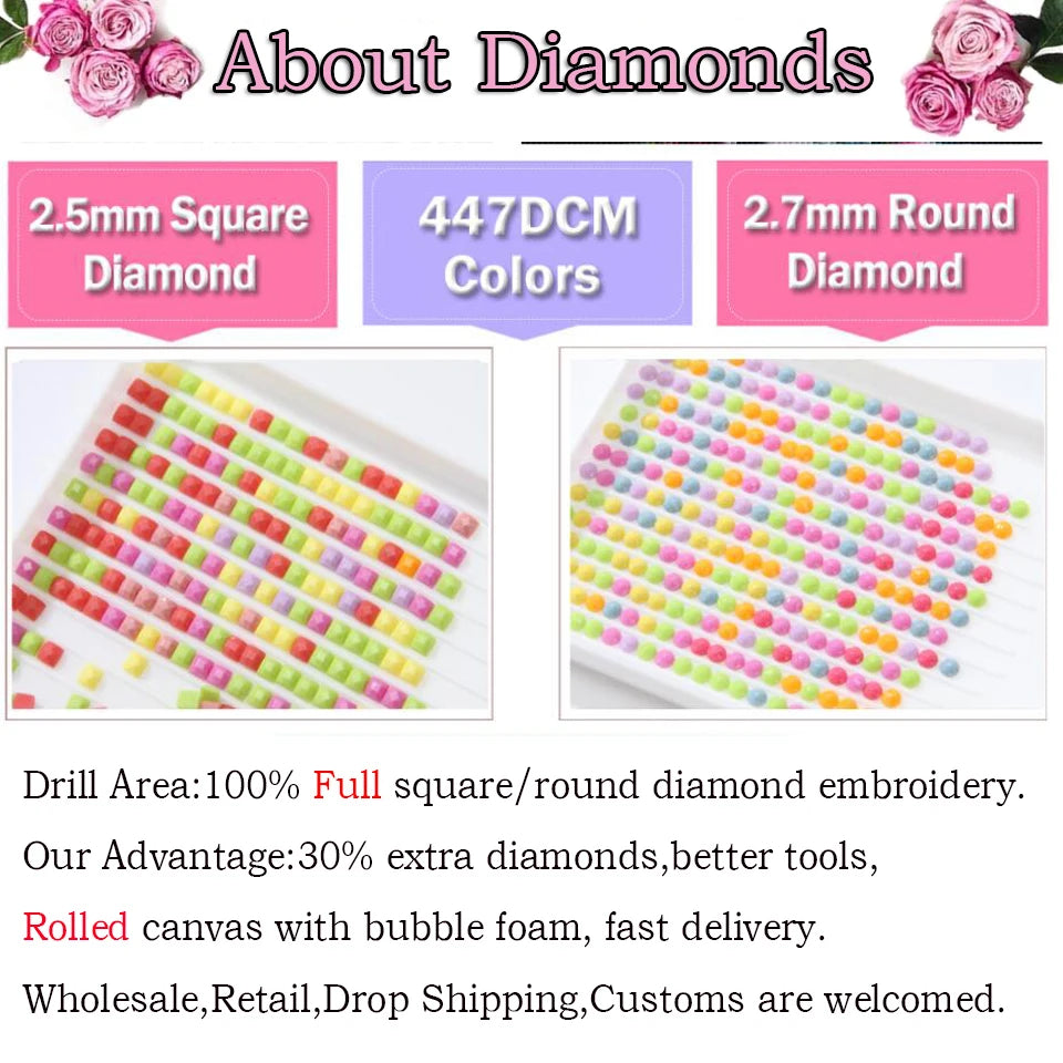 Diy Diamond Painting Kits Full Diamond Mosaic Black And Gold Crows Animals Bird Cat jellyfish Diamond Embroidery Wall Art A618