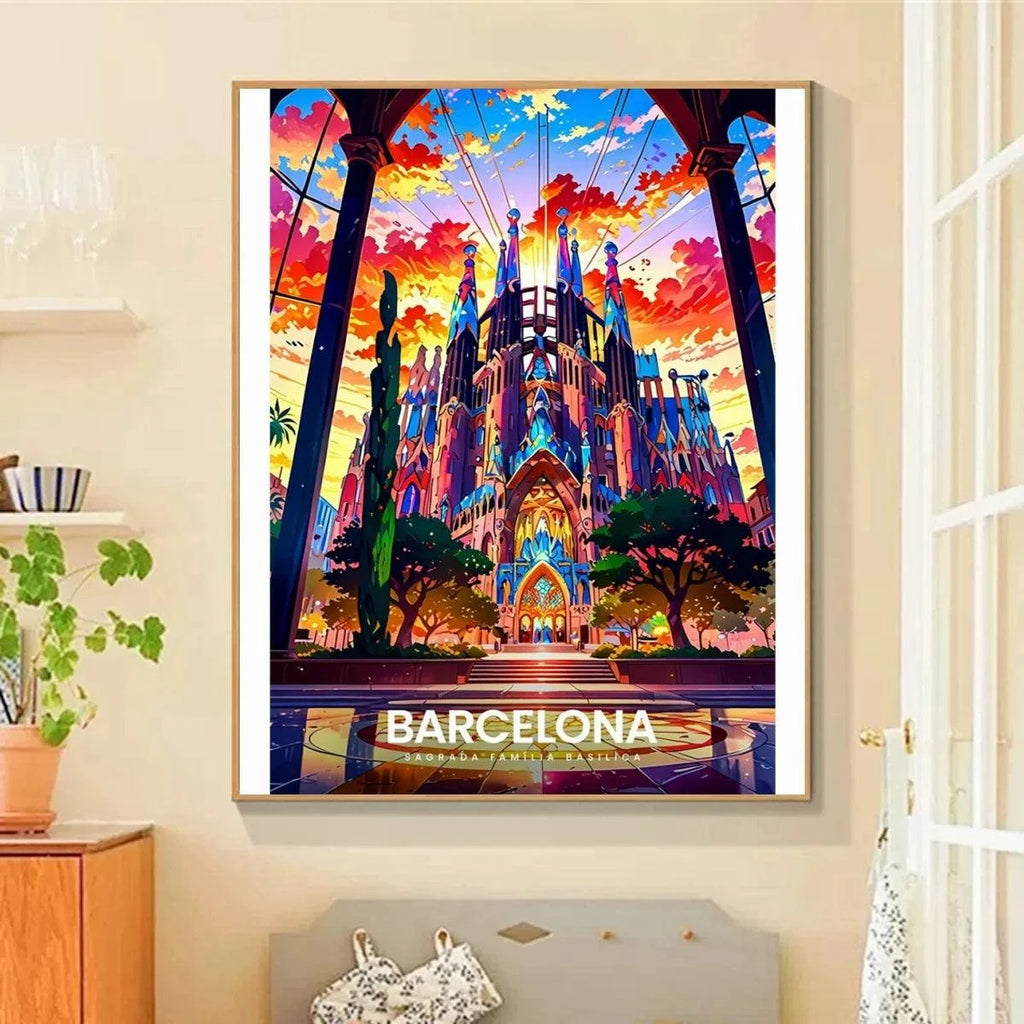 Diamond Painting Kit New York, Tokyo City Scenery Decoration DIY Full Drill World City Scenery Mosaic Cross Embroidery Set Gifts