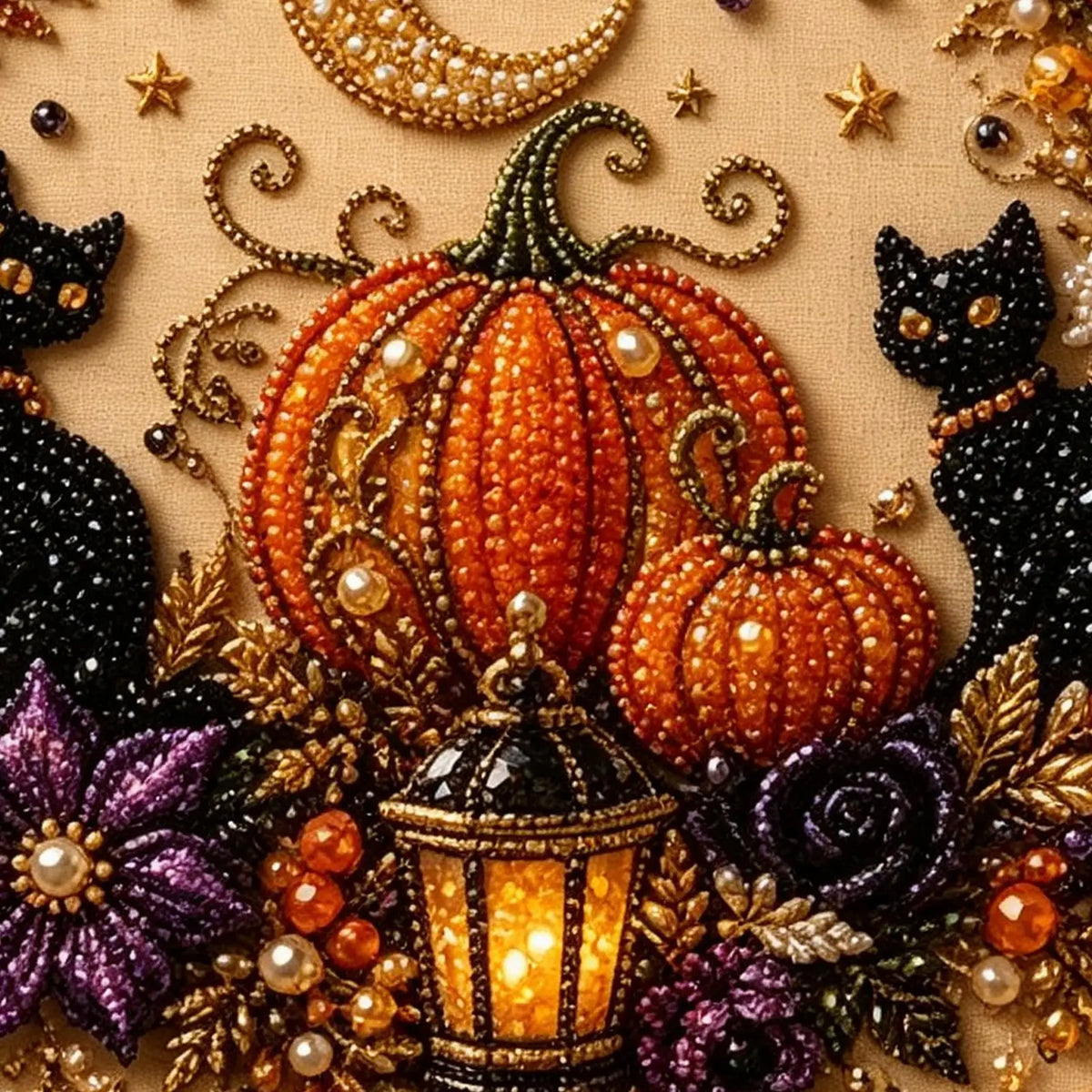 DIY Halloween Framed Diamond Art Pearl Painting Kit 7.87x7.87inch Pearl Diamond Dots Gem Art Craft Pearl Diamond Dots Painting