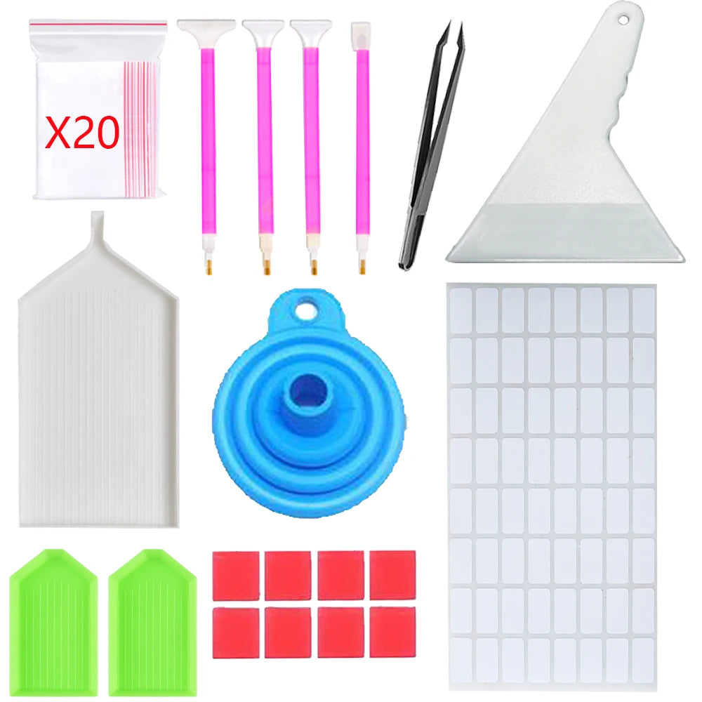 Diamond Painting Tools with Diamond Embroidery Box and Multiple Sizes Painting Pens for Adults to Make Art Craft