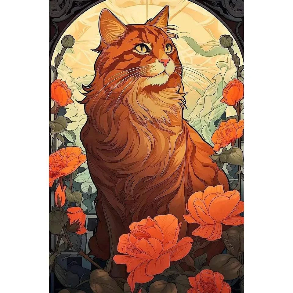 Diamond Painting Kit Animals Cat Full Diamond Mosaic Artwork Creative Handmade Home Decor Exquisite Gift