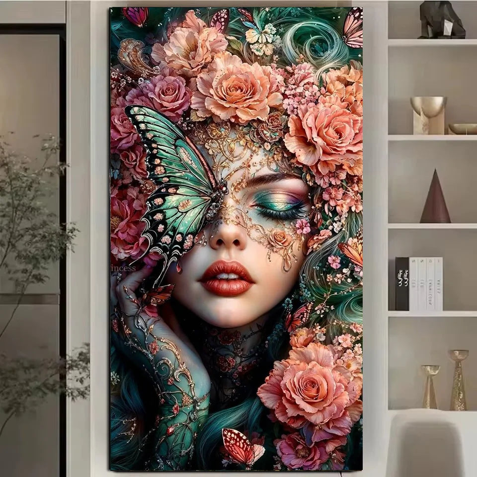 Fantasy Colorful Woman Diamond Painting Kits for Adults - Diamond Art Round 5D Gem Art Kit Big Size DIY Crafts Home Wall Decor