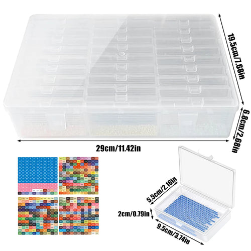 2 in 1Diamond Art Tray Storage Box, Diamond Printing Tools Accessories, Desk organizer Box For DIY Crafts Accessories Jewelry Be