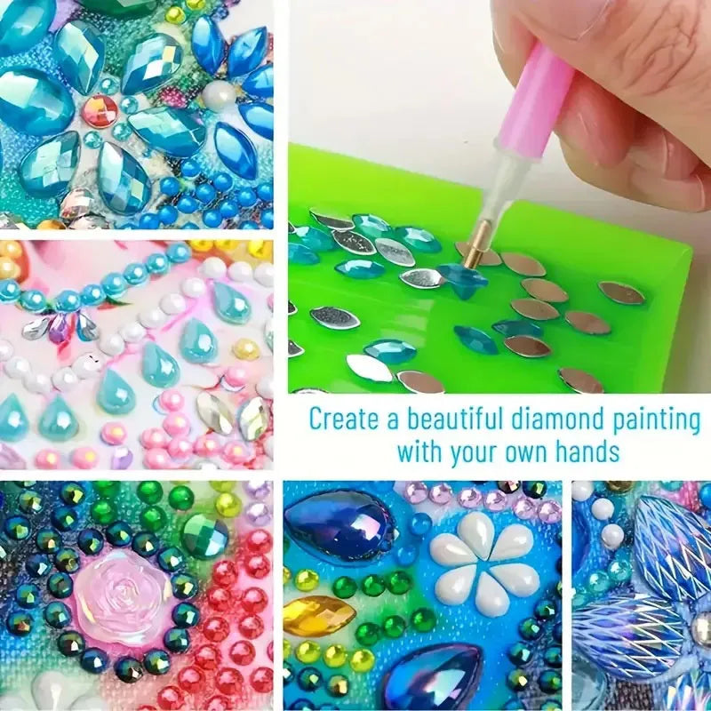 Diamond Painting Kit DIY Paper Dot Diamond Label Box - Animal Pattern - Suitable for Teachers and Reading Rooms, Study and Offic