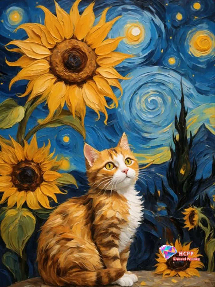Square Round Diamond Painting Kits Cross Stitch Kit Animal DIY Art Diamond Mosaic Cat Picture Of Embroidery Home Decor Gift