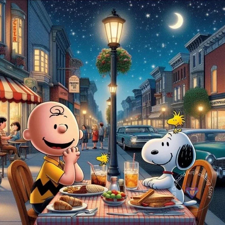 Peanuts Snoopy Diamond Painting Kit 5D DIY Diamond Handmade Art Gift Crafts Home Decor,No Frame