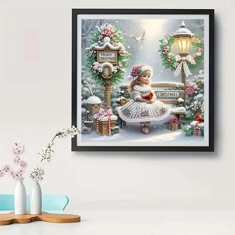 DIY Diamond Painting Kit - Cartoon Girl, with uniquely shaped diamonds, perfect for home decoration, living room, bedroom exquis