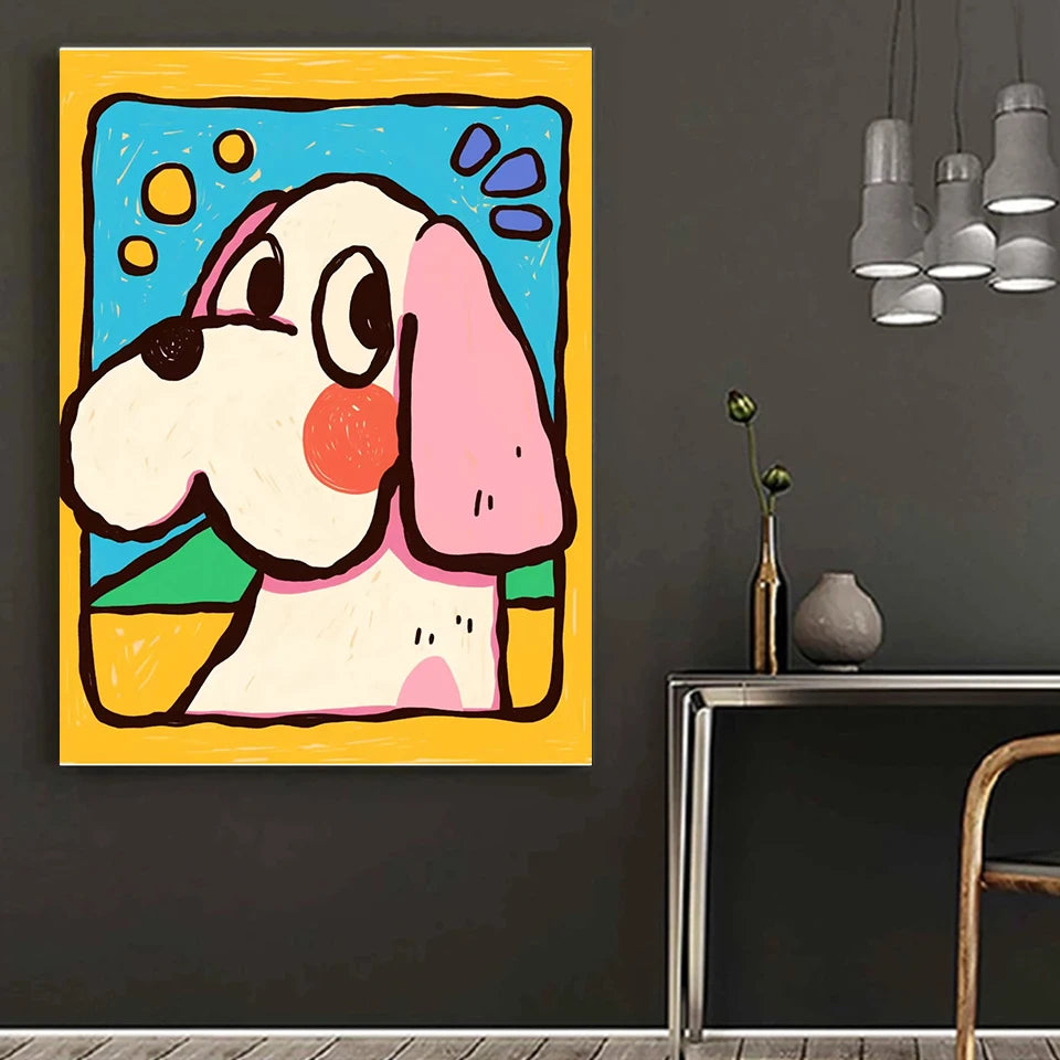 Diy Diamond Painting Kits Funny Dog Square Diamond Embroidery Animal Cross Stitch Crystal Diamond Art Home Decor ﻿
