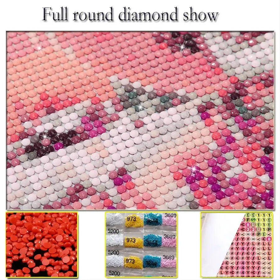 DIY Diamond Painting Kit New Beautiful Flower Art Diamond Mosaic Full Drill Embroidery Handmade Hobby