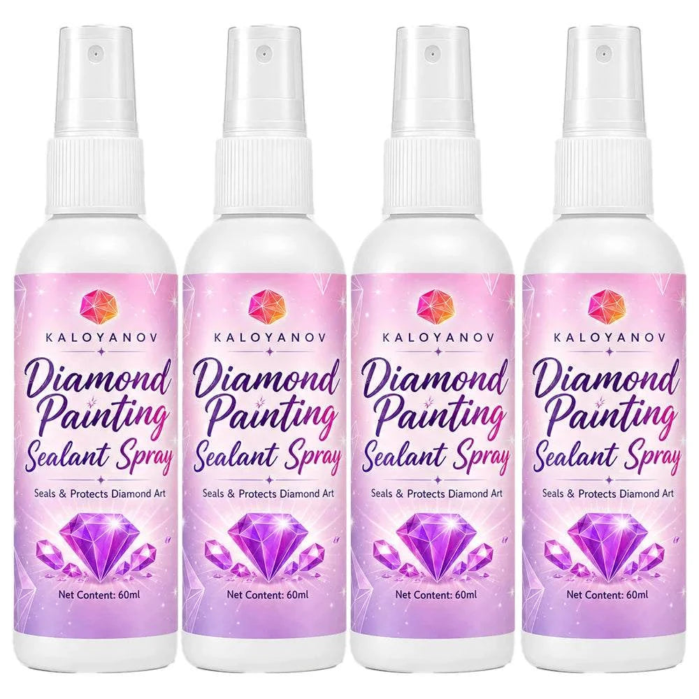 KALOYANOV Diamond Painting Sealant Spray (60ml) for Diamond Art Accessories, Clear Waterproof Finish, Easy to Use, No Yellowing