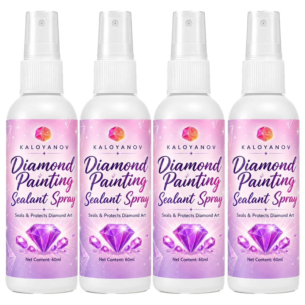 KALOYANOV Diamond Painting Sealant Spray (60ml) for Diamond Art Accessories, Clear Waterproof Finish, Easy to Use, No Yellowing