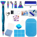 Diamond Painting Art Pen Kit, with Screw-On Steel Metal Tip Applicator Roller Tool Accessories, Ergonomic Diamond Art Pen, Suitable for 5D Diamond Painting Bead Dotting