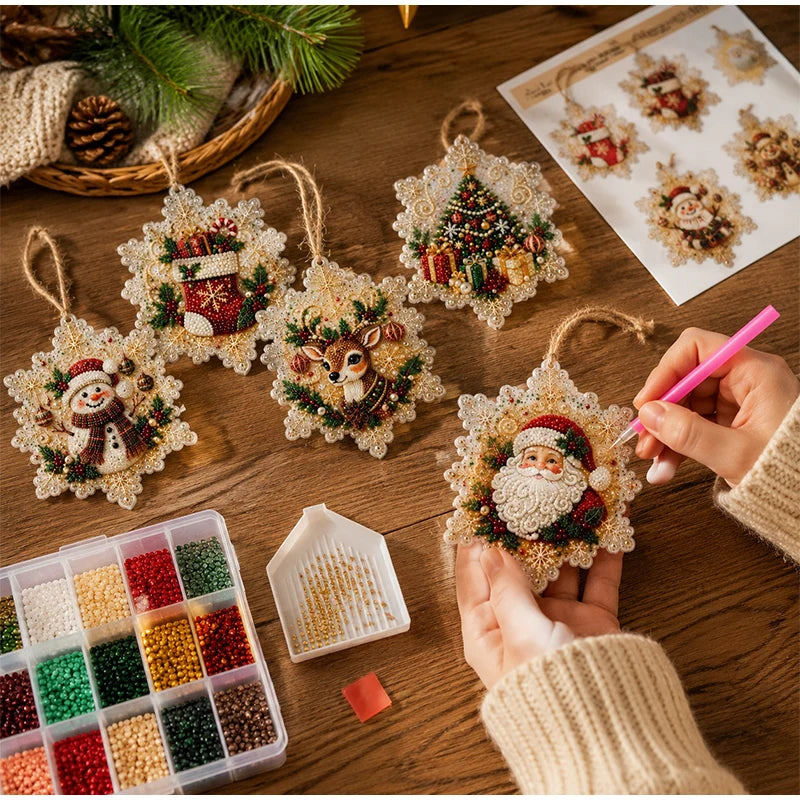 DIY Christmas Diamond Painting Kit - Create Beautiful Holiday Ornaments