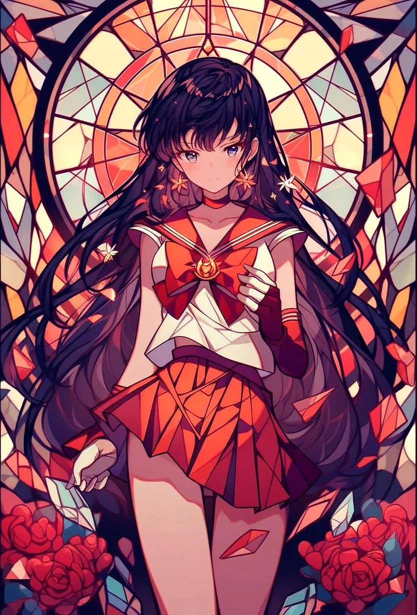 5D DIY Diamond Painting Kit Beauty Girl Warrior Moon Japanese Anime Cross Embroidery Handmade Embroidered Mosaic Art Gift