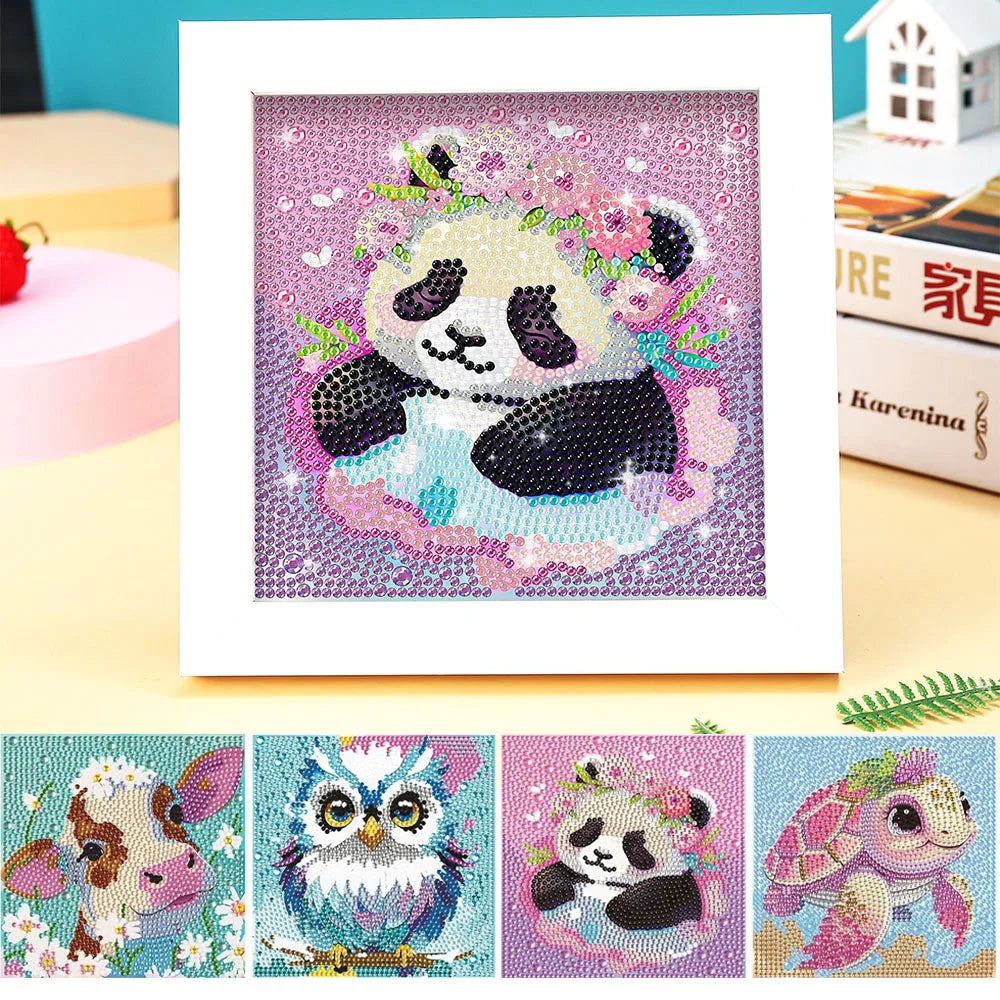 Sparkling Drill 5D DIY Diamond Painting Kit Cute Panda Diamonds Art Paint Set Suitable For Adult Release Stress Play With Family
