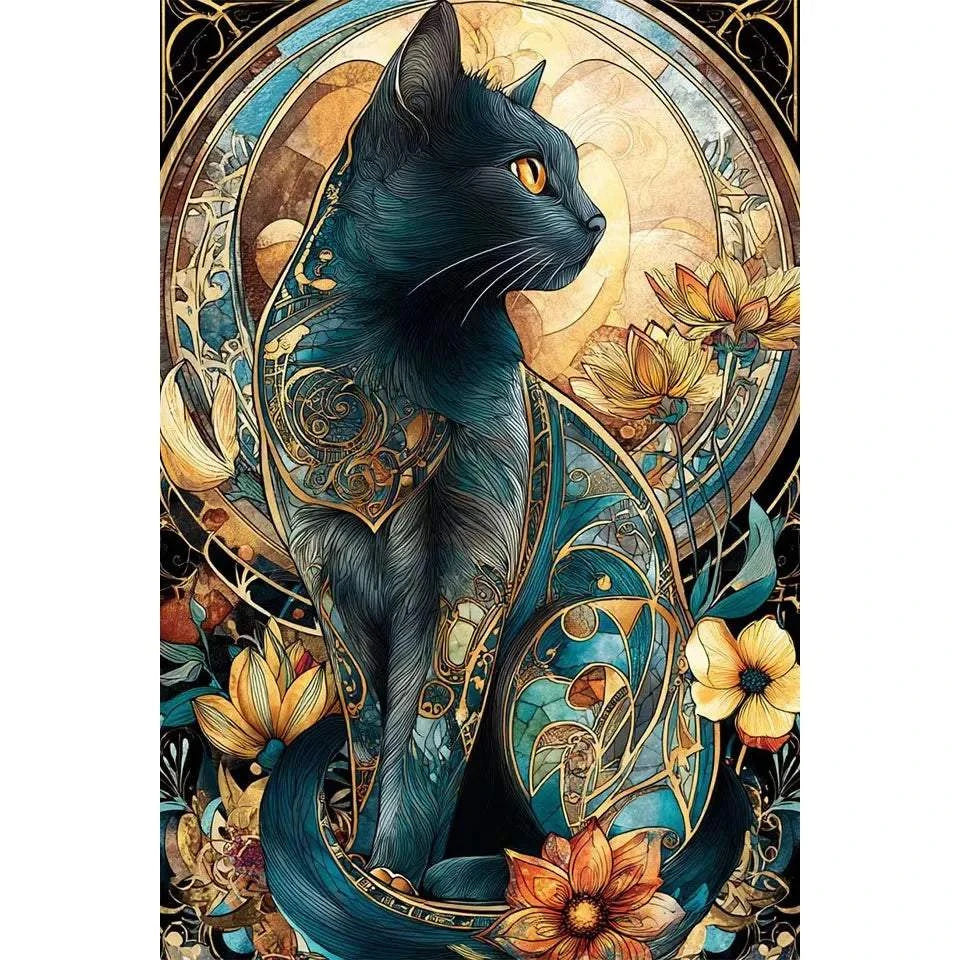 Diamond Painting Kit Animals Cat Full Diamond Mosaic Artwork Creative Handmade Home Decor Exquisite Gift