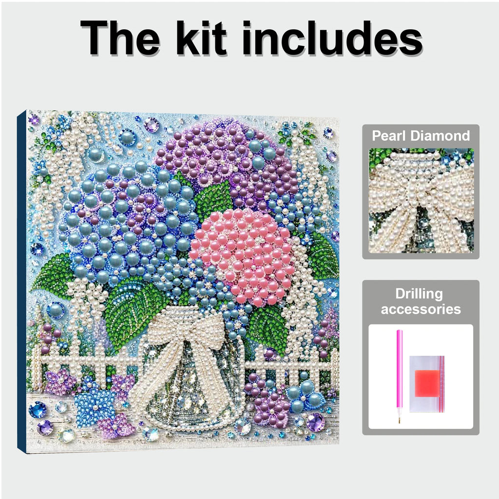 DIY Pearl Diamond Painting Kit: Floral Art for Creative Relaxation