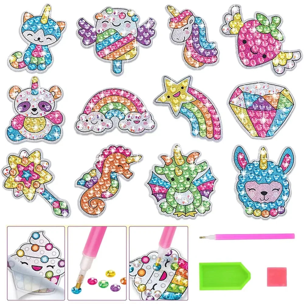 Create Your Own Sweets Diamond Kit Create Art Stickers Kids Big Gem Diamond Painting 5D Diamond Painting by Number for Kids