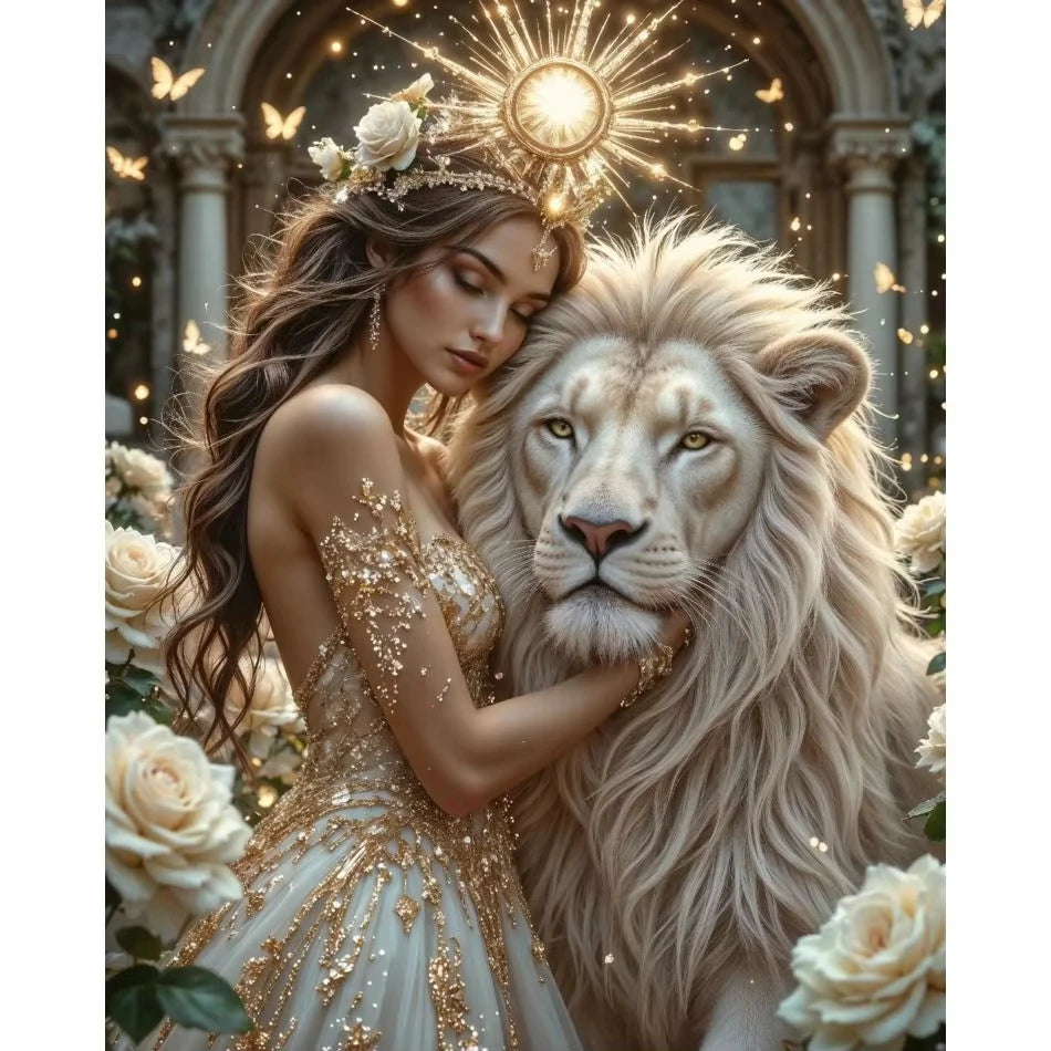 Diamond Painting Beautiful Woman Kit For Adults Artwork Landscape Full Round Crafts Gift Arts And Crafts Diamond Painting