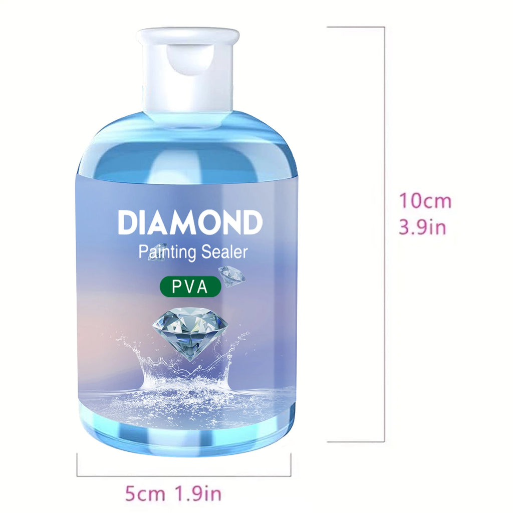 Diamond Painting Sealer Glue Kits 120ML with 3 Pcs Brushes Puzzle Glue Diamond Painting Accessories and Tools for Adults