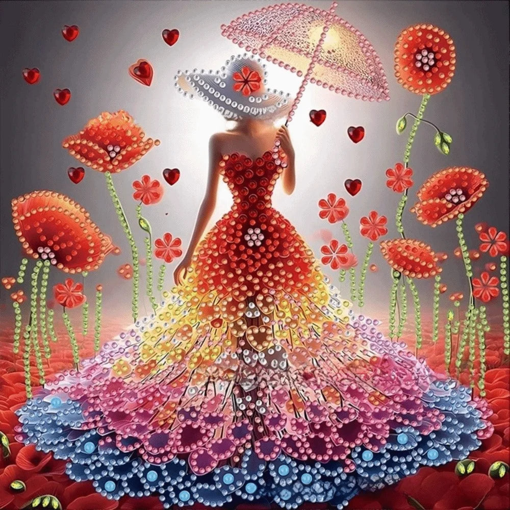5D DIY Diamond Art Kit Special Shape Special Shaped Diamond Painting Kits 11.81 X11.81inch Partial Drill DIY Diamond Painting