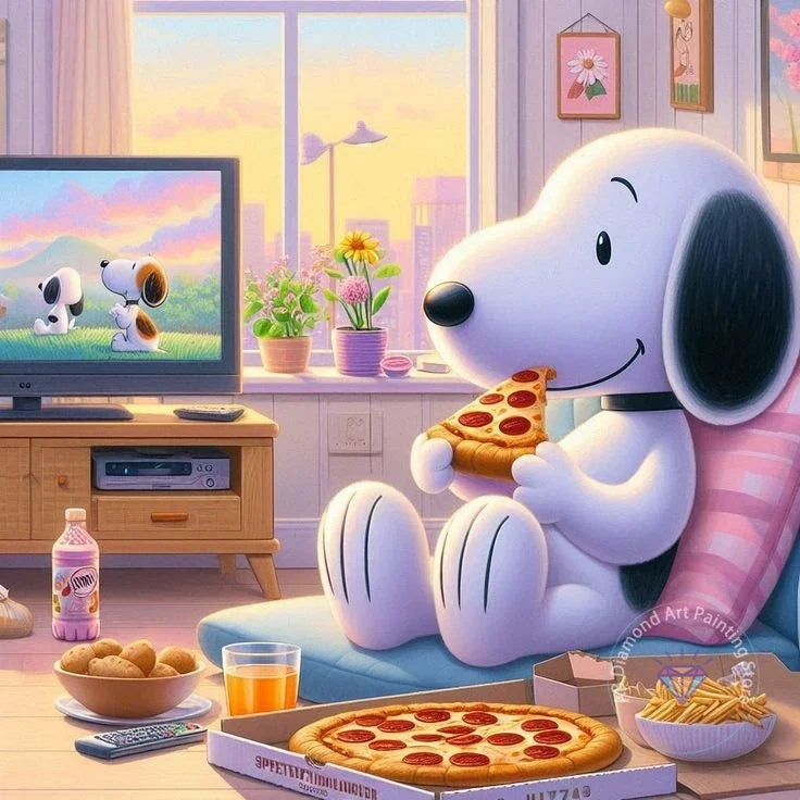 Peanuts Snoopy Diamond Painting Kit 5D DIY Diamond Handmade Art Gift Crafts Home Decor,No Frame
