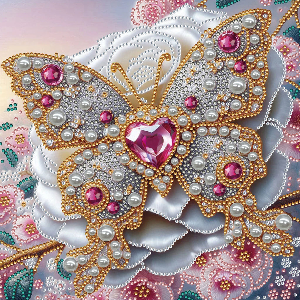 Diamond Dots Pearl Gem Painting with Frame 25x25cm Diamond Art Pearl Painting Kit for Adults & Beginners Home Wall Decor