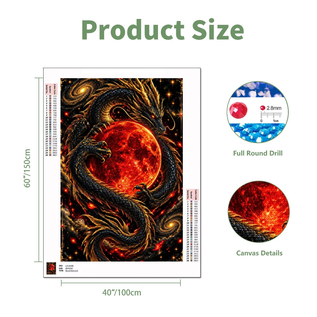 Dragon & moond diamond painting